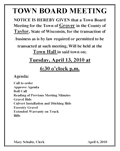 Town Board Meeting Notice